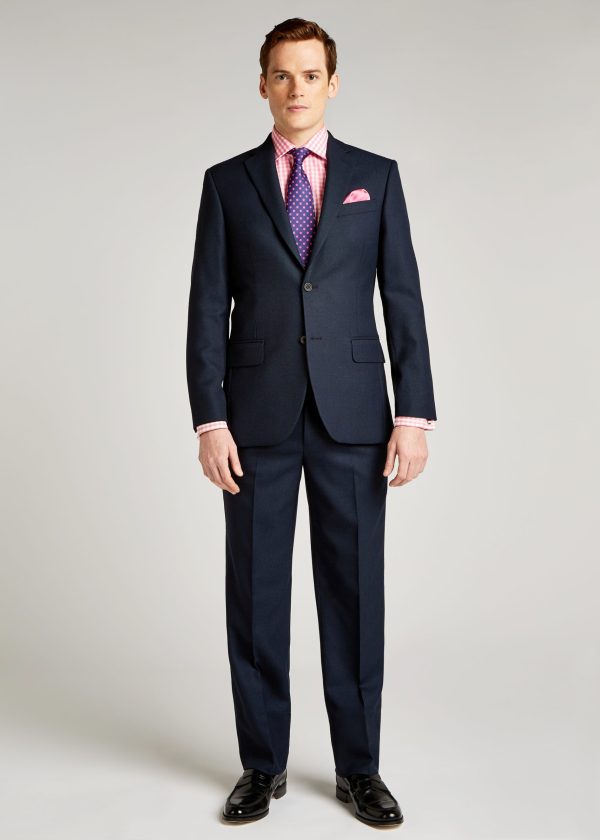 Tailored Fit Navy Birdseye Suit New Arrival Roderick Charles