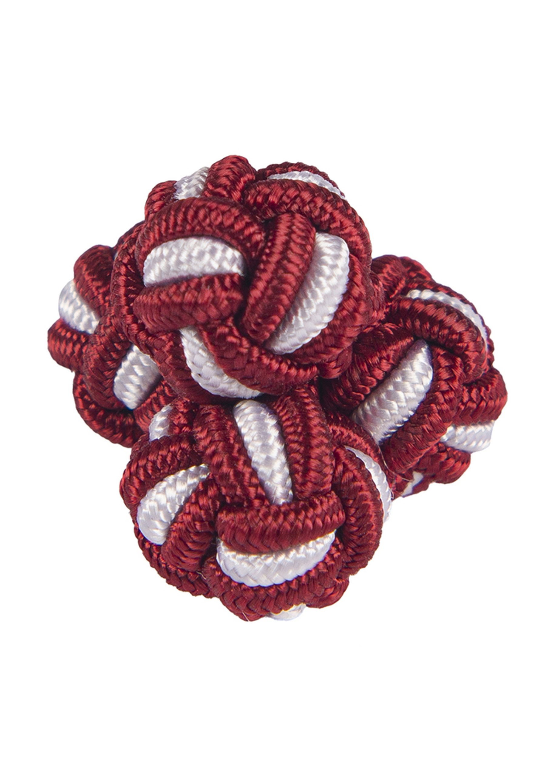 Burgundy & White Silk Knots - Roderick Charles