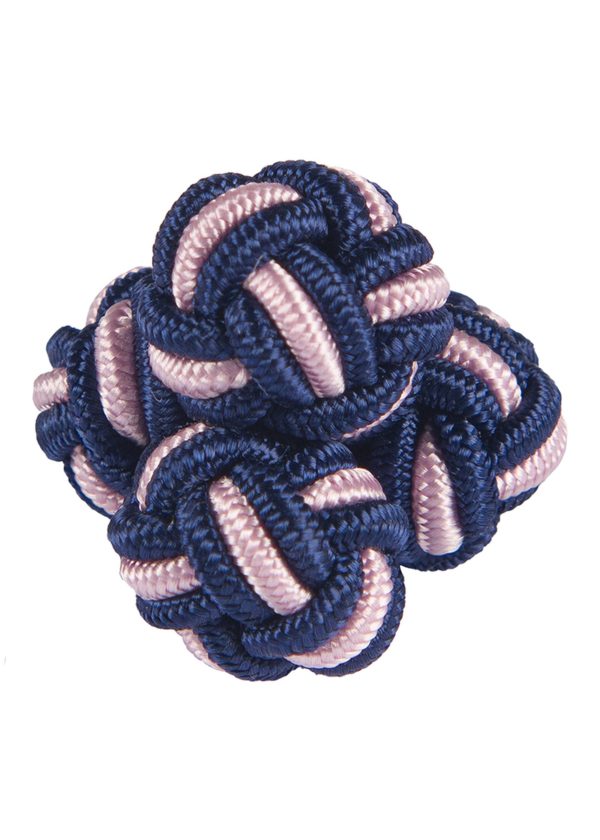 Navy & Pink Silk Knots - Roderick Charles