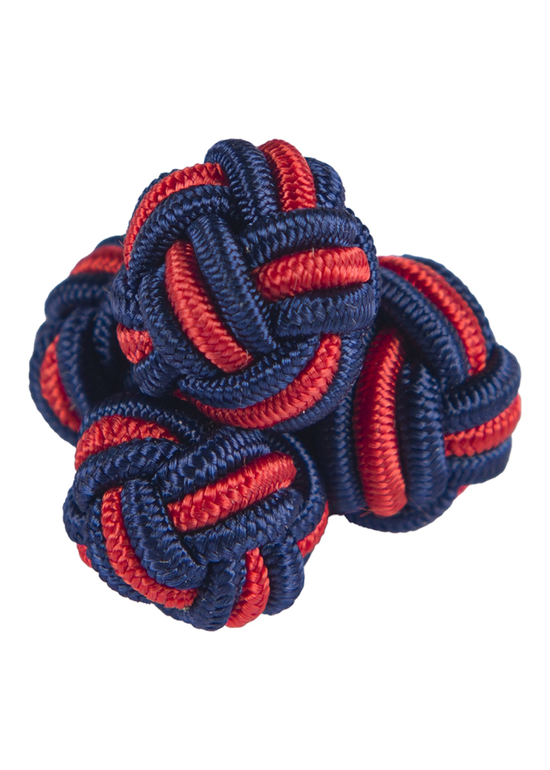 Navy & Red Silk Knots - Roderick Charles