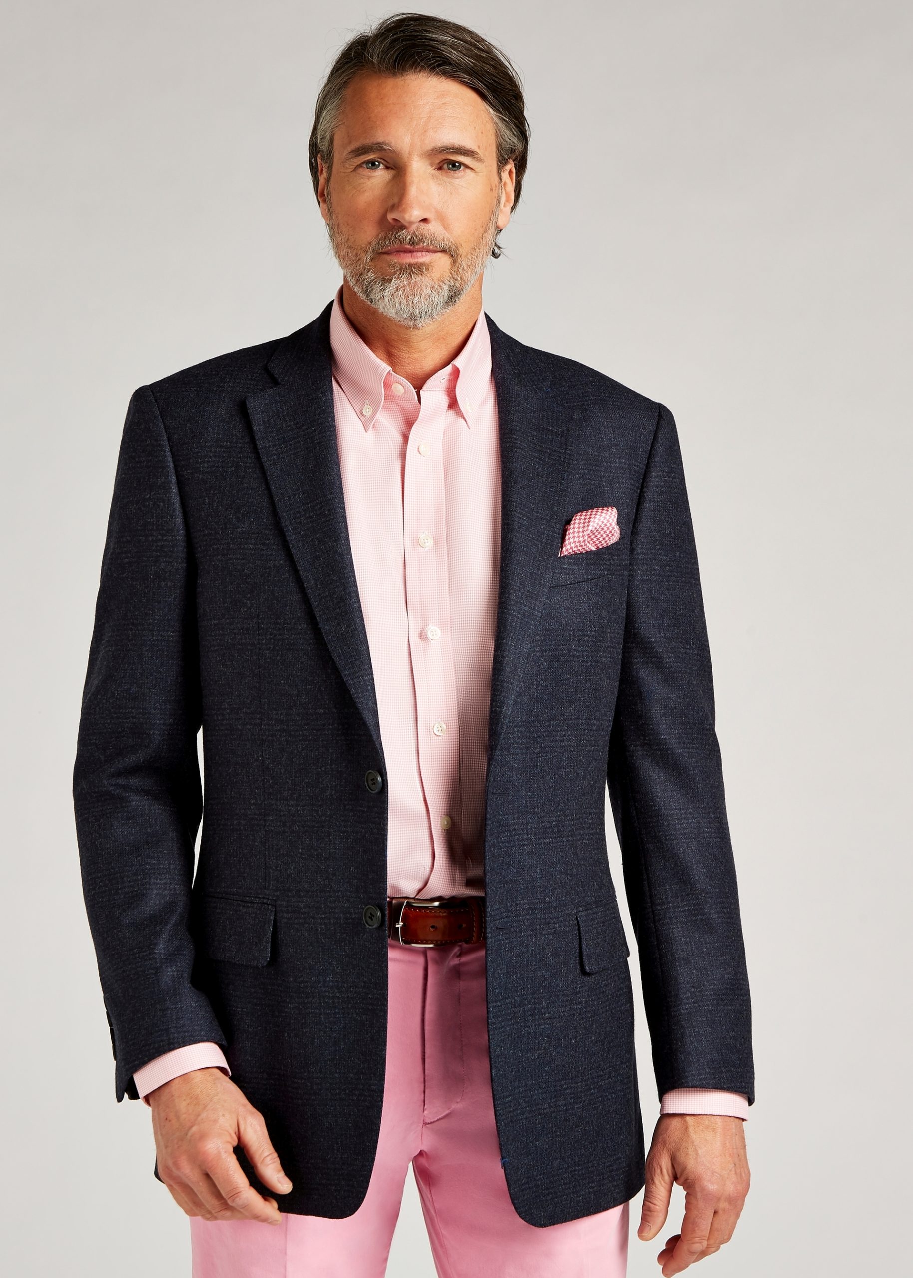 Navy Glen Check Jacket - Roderick Charles