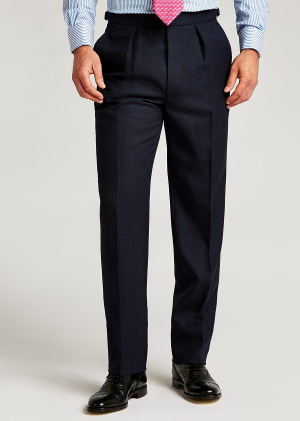 Classic Fit Navy Birdseye Suit - Roderick Charles