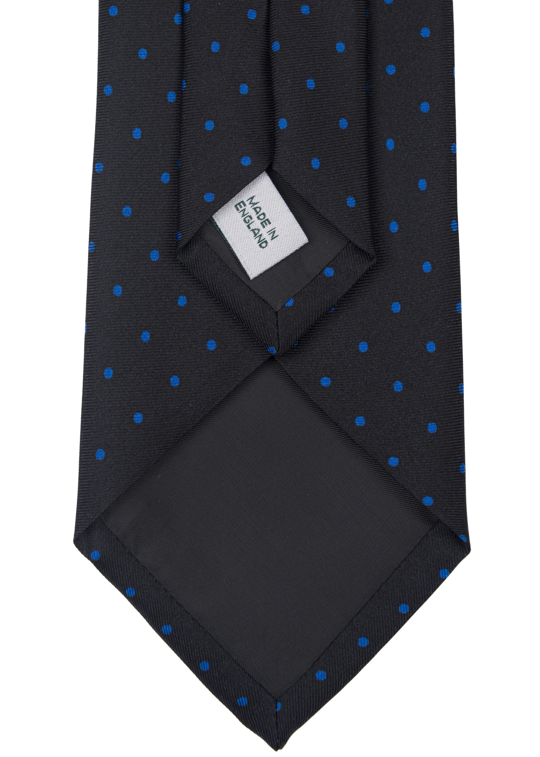 Medium Spot Silk Tie Navy And Blue Roderick Charles 8865