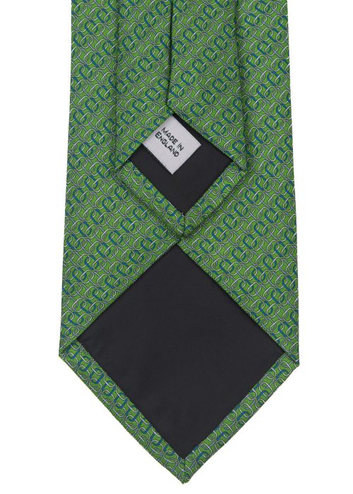 Roderick Charles green and blue multi ring patterned tie