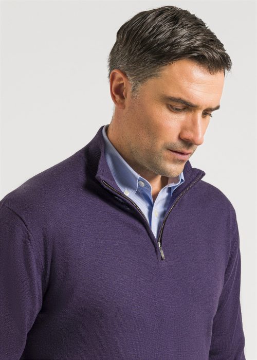 Mens London knitwear in purple