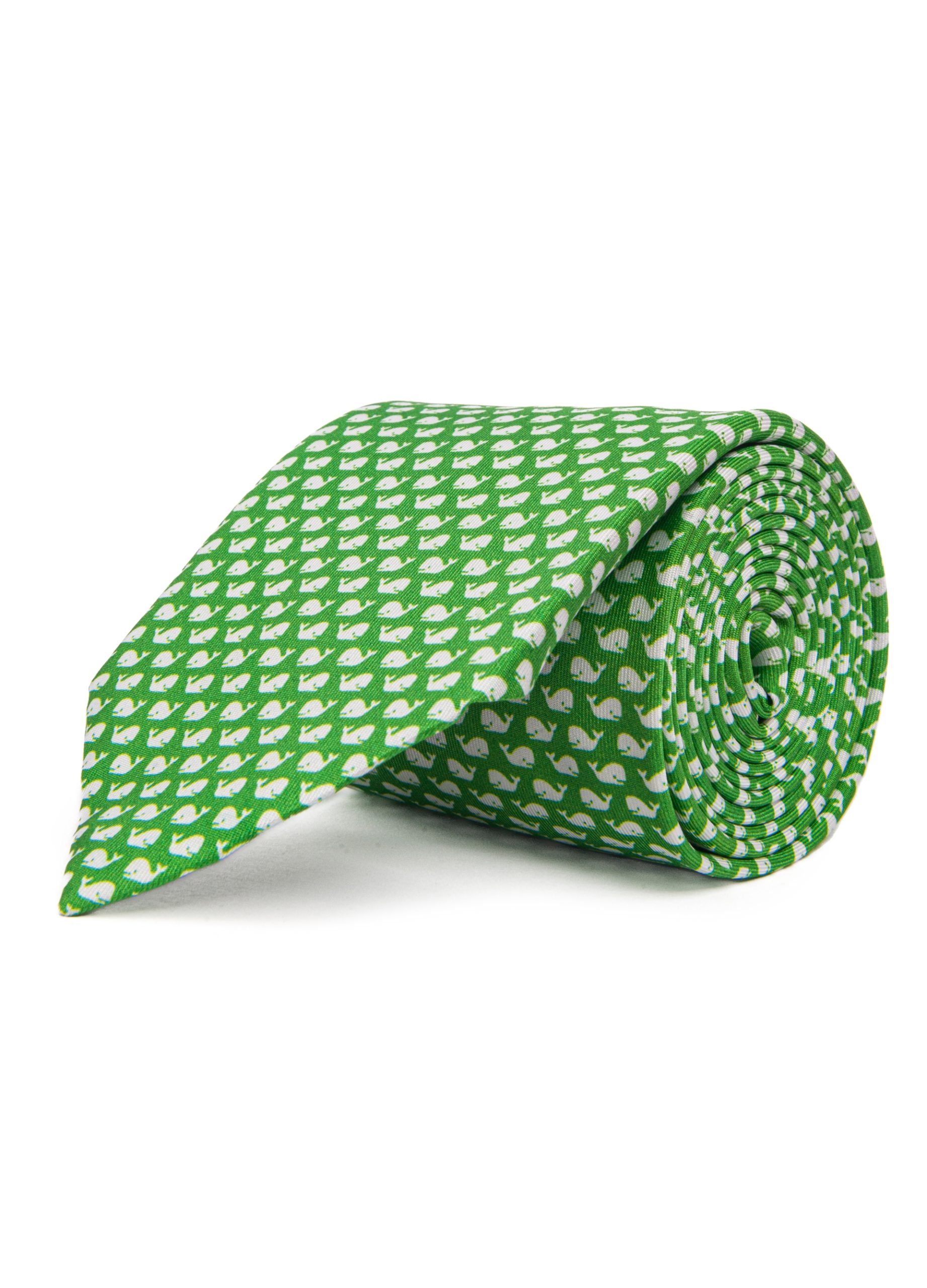 Whale Green Silk Tie - Roderick Charles