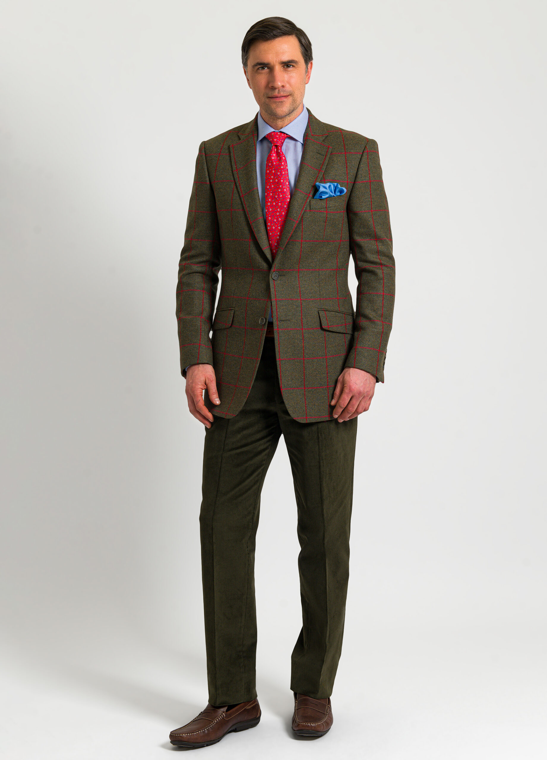 Green & Red Windowpane Jacket - Roderick Charles