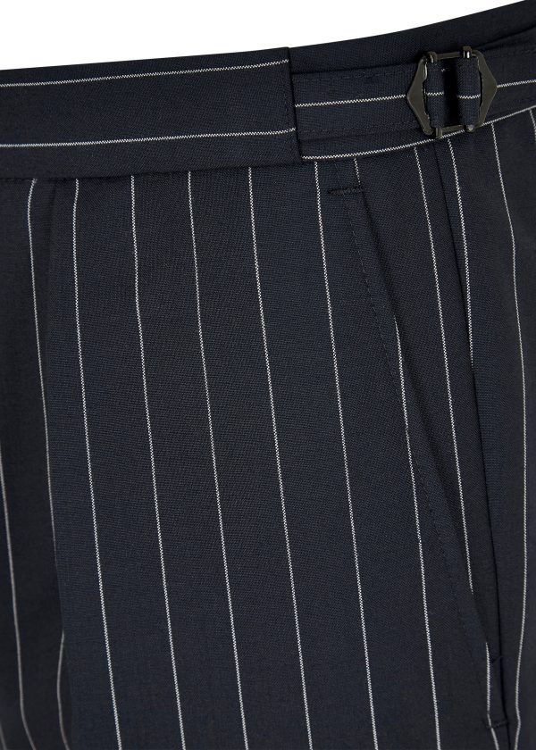 Classic Fit Lightweight Navy Stripe Suit - Roderick Charles