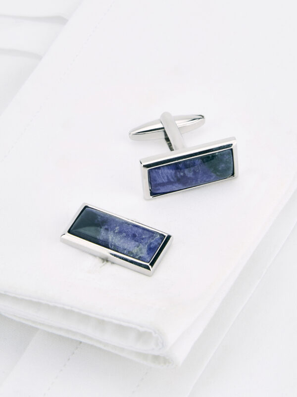 A Roderick Charles navy sodalite cufflink