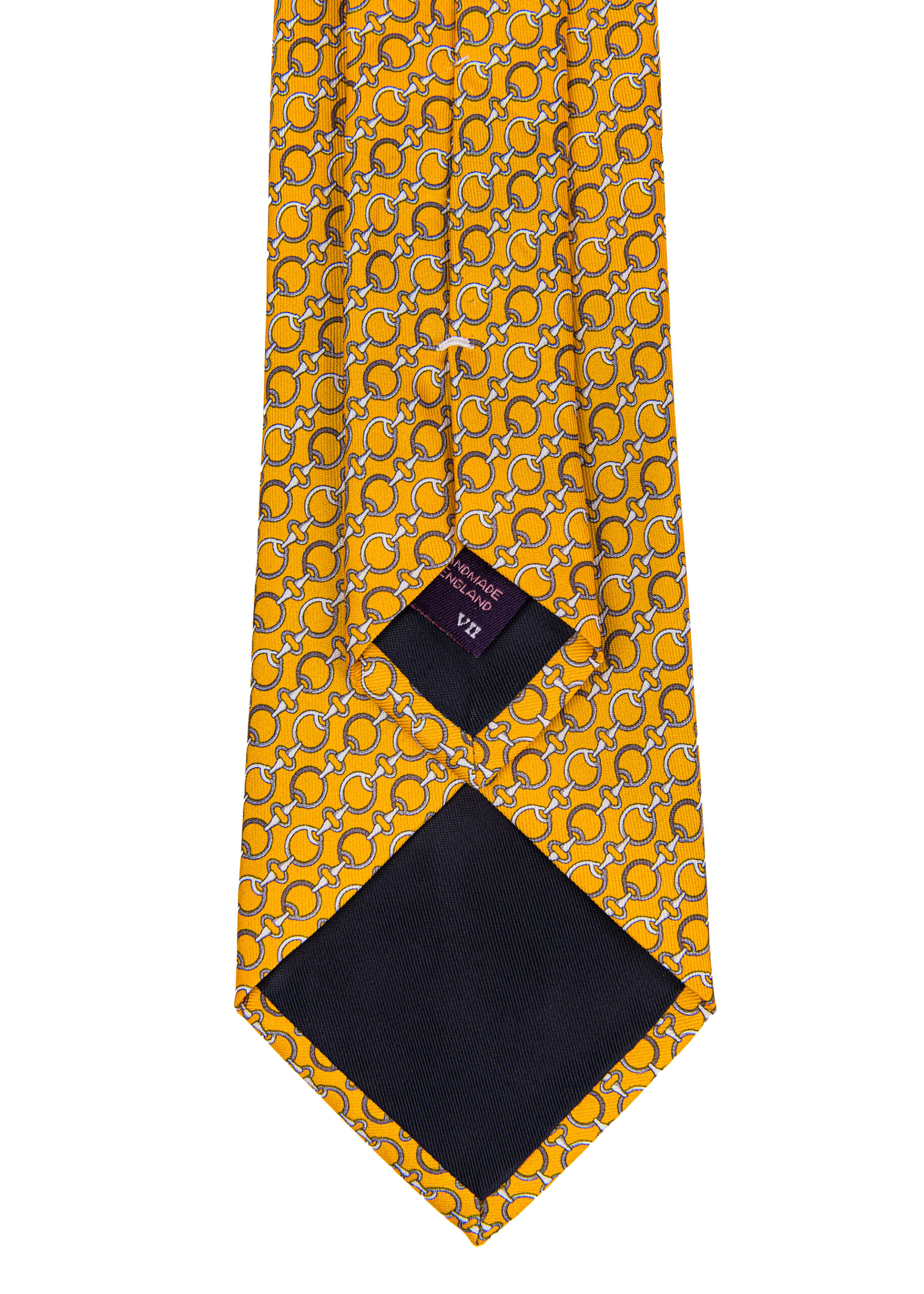 Chain Link Yellow Silk Tie - Roderick Charles