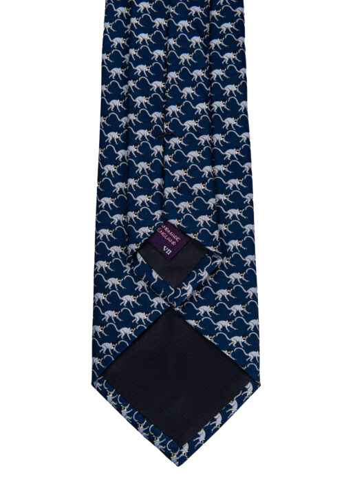 A smart Roderick Charles navy monkey silk business tie