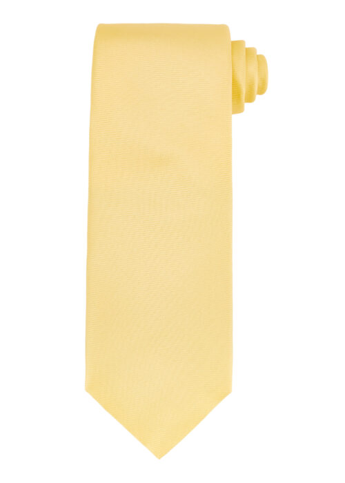 A Roderick Charles plain silk tie in yellow