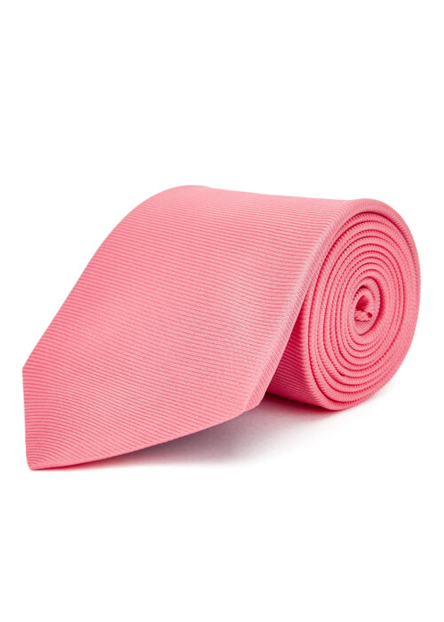 A light pink Roderick Charles plain silk tie