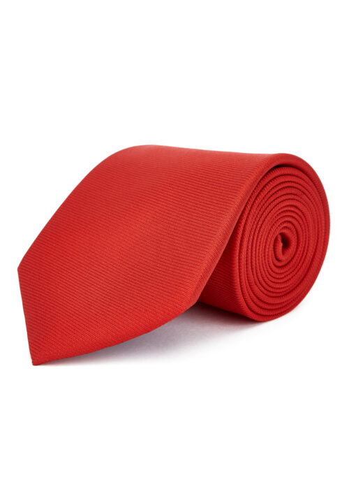 A Roderick Charles plain silk tie in red