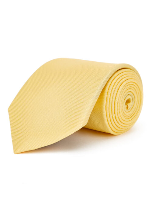 A Roderick Charles plain silk tie in yellow